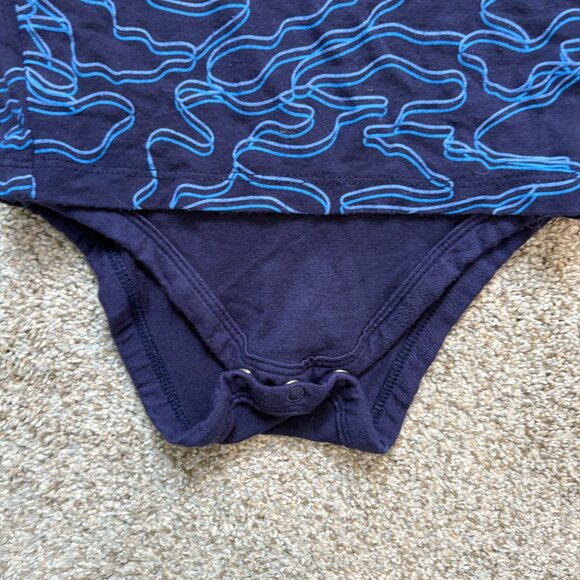 Rockets of Awesome Mini Bamboo Longsleeve Bodysuit size 3-6 Months Navy - Picture 4 of 11